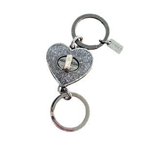 Coach Glitter Heart Turnlock Valet